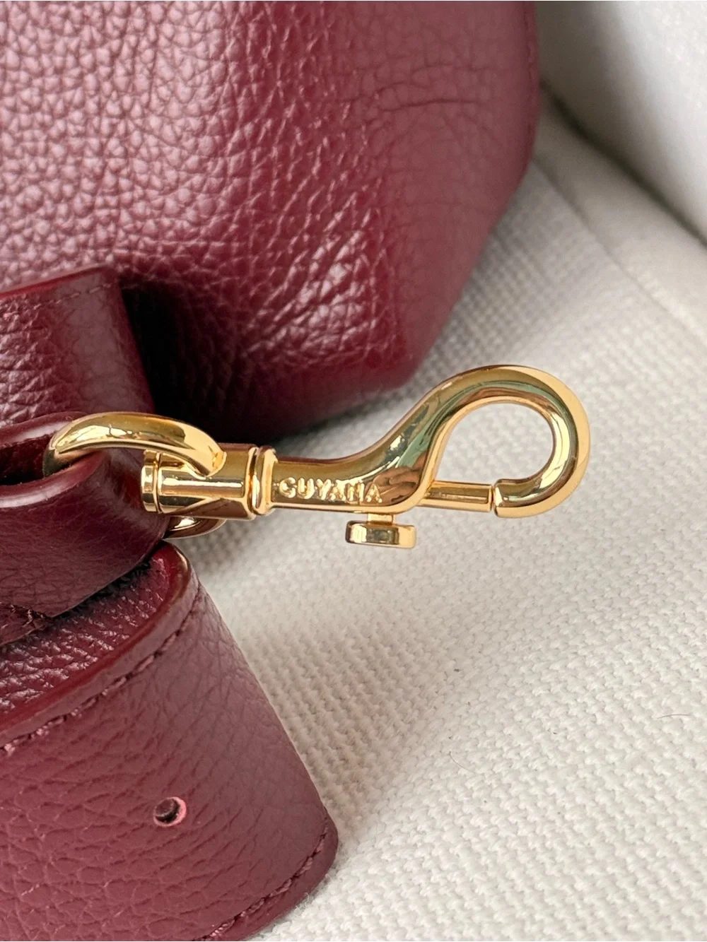 Cuyana Mini Easy Zipper Tote Bag in Cherry - Picture 6 of 6